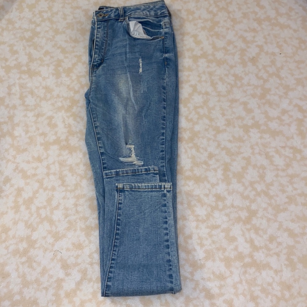 Wax Jeans Distressed Denim
